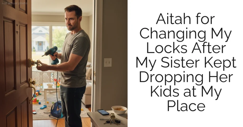 Aitah for Changing My Locks After My Sister Kept Dropping Her Kids at My Place