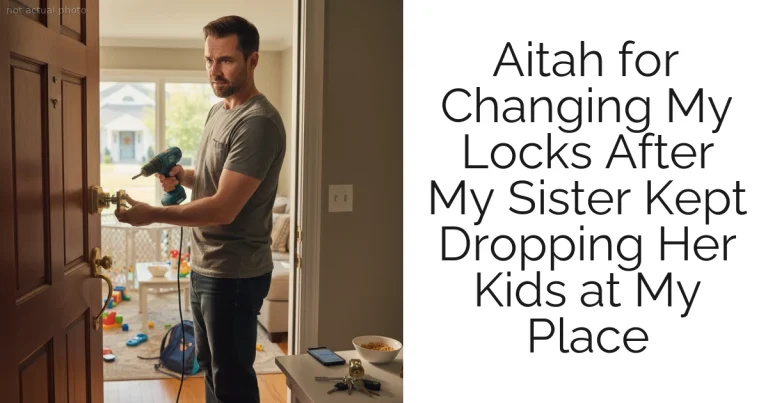 Aitah for Changing My Locks After My Sister Kept Dropping Her Kids at My Place