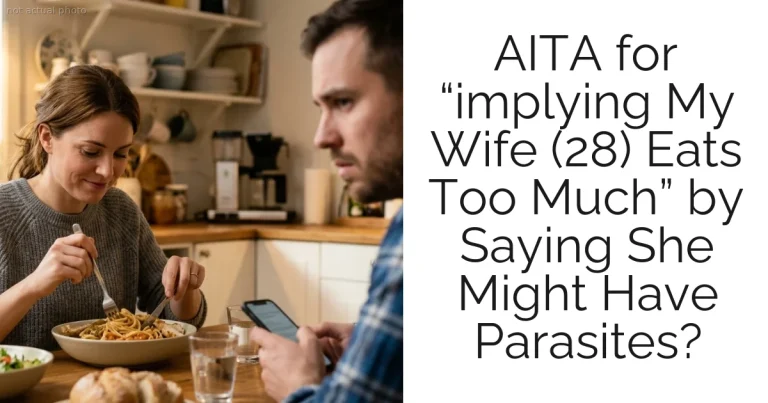 AITA for “implying My Wife (28) Eats Too Much” by Saying She Might Have Parasites?