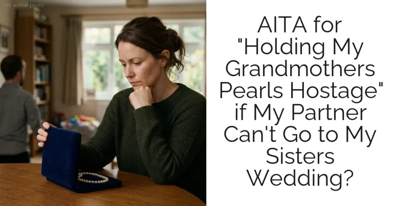 AITA for "Holding My Grandmothers Pearls Hostage" if My Partner Can't Go to My Sisters Wedding?