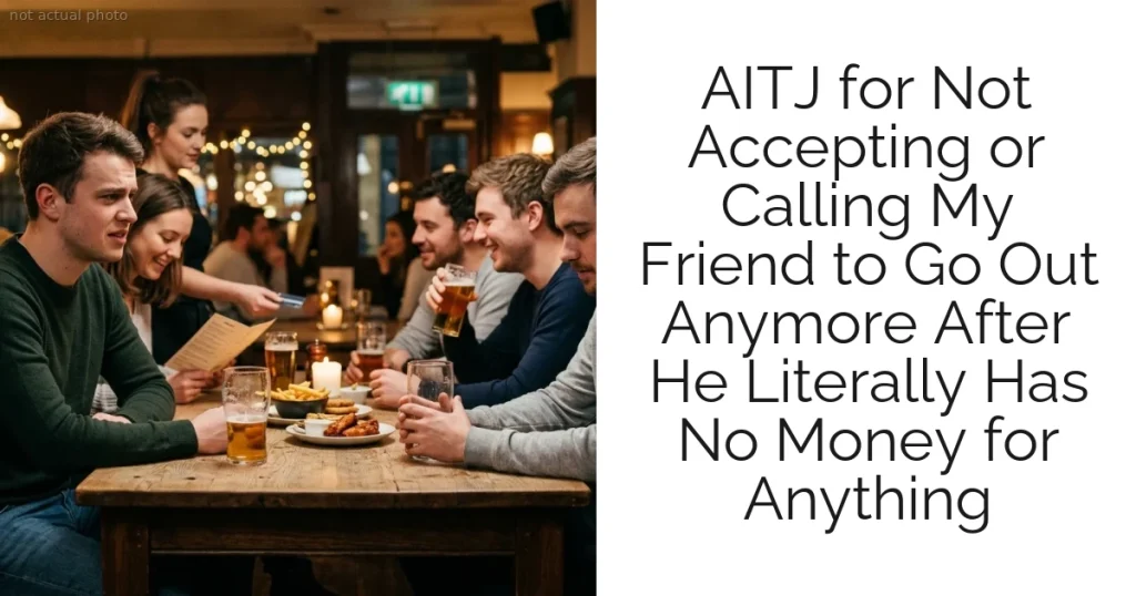 AITJ for Not Accepting or Calling My Friend to Go Out Anymore After He Literally Has No Money for Anything