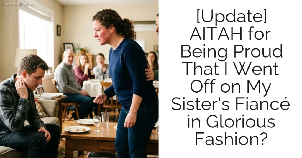 [Update] AITAH for Being Proud That I Went Off on My Sister's Fiancé in Glorious Fashion?