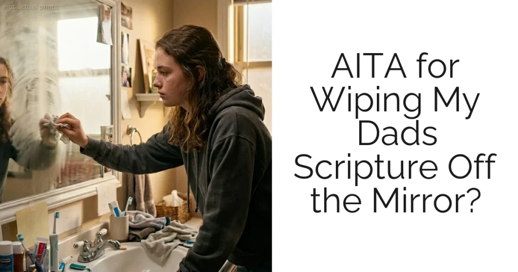 AITA for Wiping My Dads Scripture Off the Mirror?