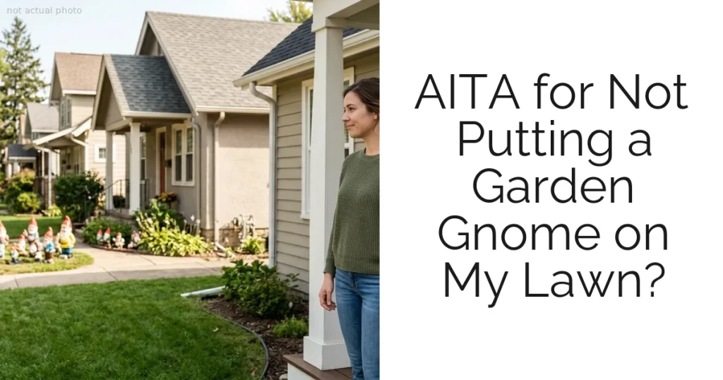 AITA for Not Putting a Garden Gnome on My Lawn?