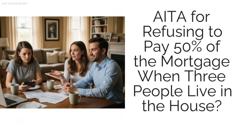 AITA for Refusing to Pay 50% of the Mortgage When Three People Live in the House?