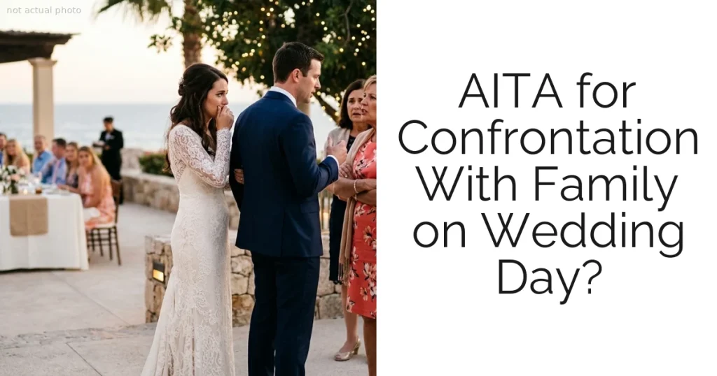 AITA for Confrontation With Family on Wedding Day?