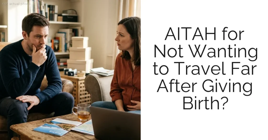 AITAH for Not Wanting to Travel Far After Giving Birth?