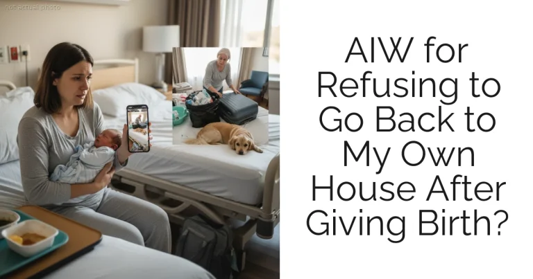 AIW for Refusing to Go Back to My Own House After Giving Birth?