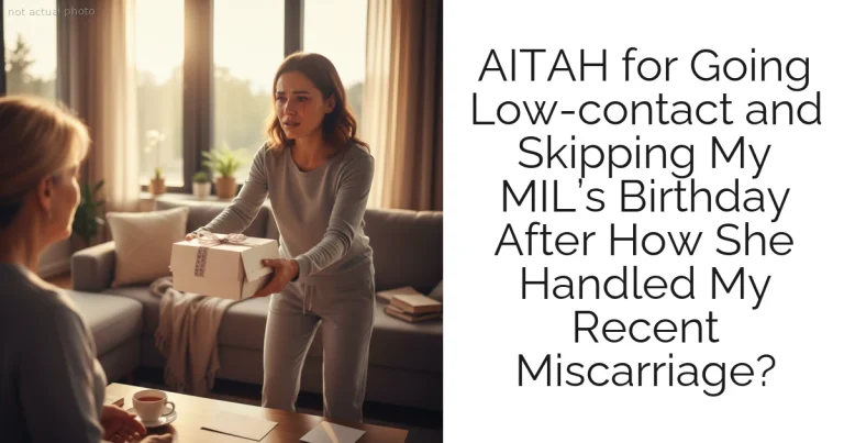AITAH for Going Low-contact and Skipping My MIL’s Birthday After How She Handled My Recent Miscarriage?