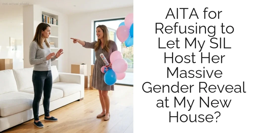 AITA for Refusing to Let My SIL Host Her Massive Gender Reveal at My New House?