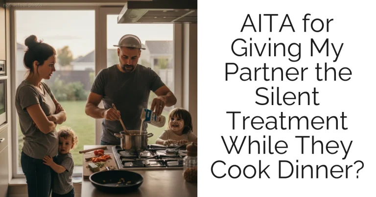 AITA for Giving My Partner the Silent Treatment While They Cook Dinner?