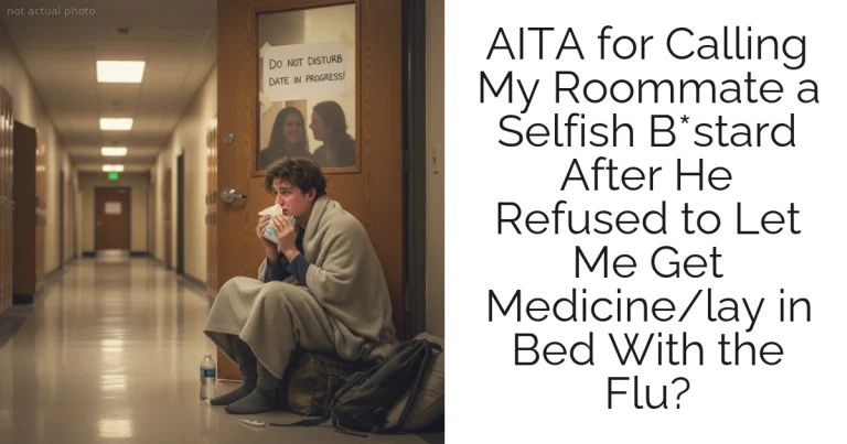 AITA for Calling My Roommate a Selfish B*stard After He Refused to Let Me Get Medicine/lay in Bed With the Flu?