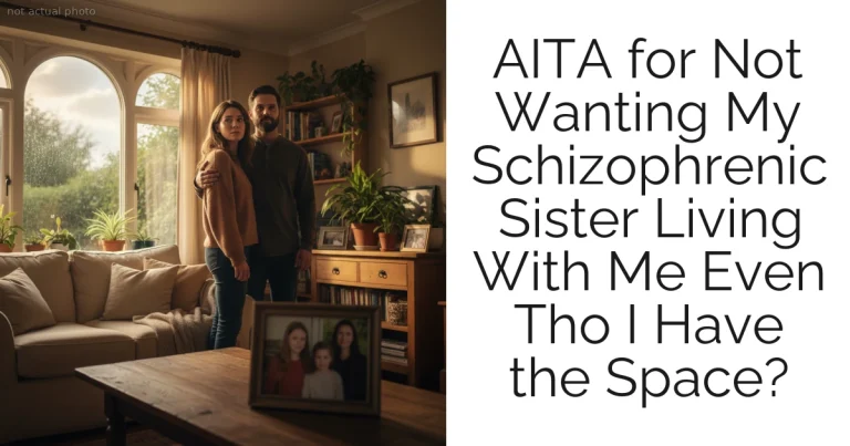 AITA for Not Wanting My Schizophrenic Sister Living With Me Even Tho I Have the Space?