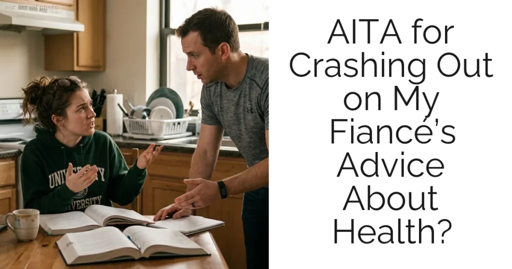 AITA for Crashing Out on My Fiancé’s Advice About Health?