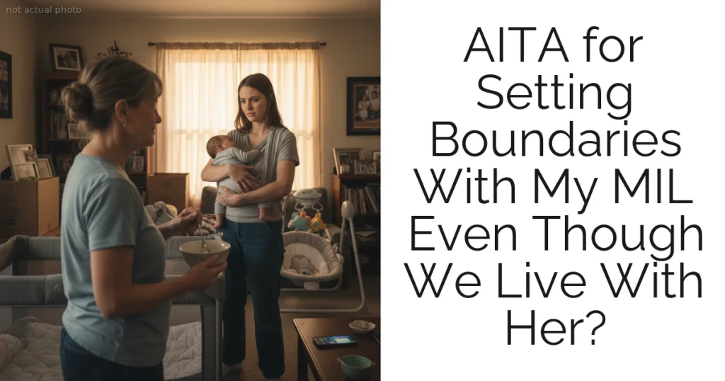 AITA for Setting Boundaries With My MIL Even Though We Live With Her?