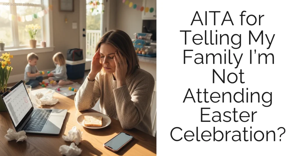 AITA for Telling My Family I’m Not Attending Easter Celebration?