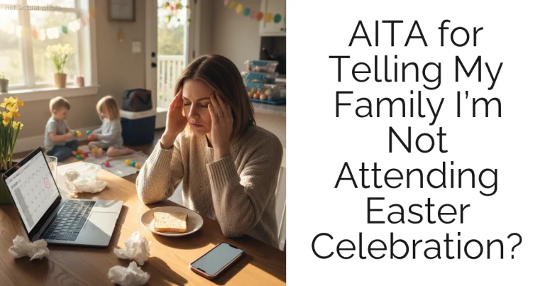 AITA for Telling My Family I’m Not Attending Easter Celebration?