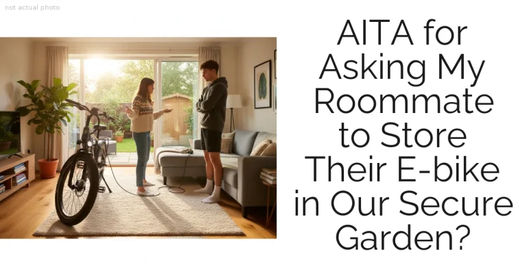 AITA for Asking My Roommate to Store Their E-bike in Our Secure Garden?