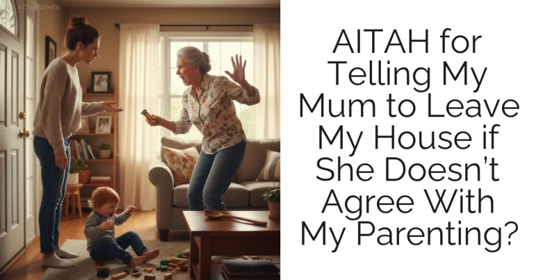 AITAH for Telling My Mum to Leave My House if She Doesn’t Agree With My Parenting?
