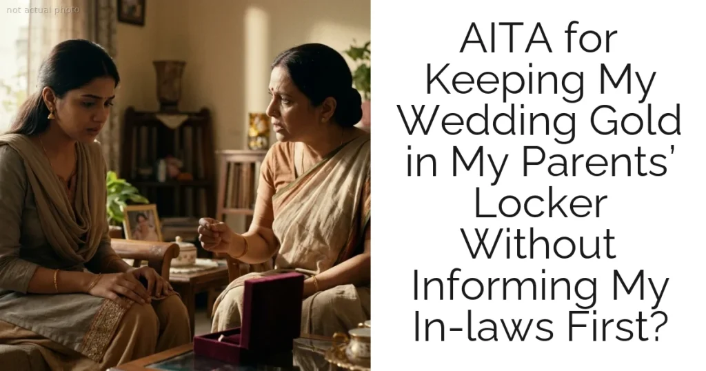 AITA for Keeping My Wedding Gold in My Parents’ Locker Without Informing My In-laws First?
