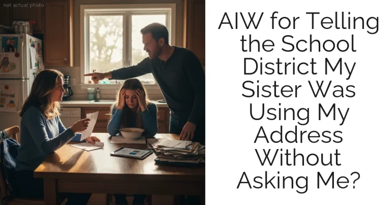 AIW for Telling the School District My Sister Was Using My Address Without Asking Me?