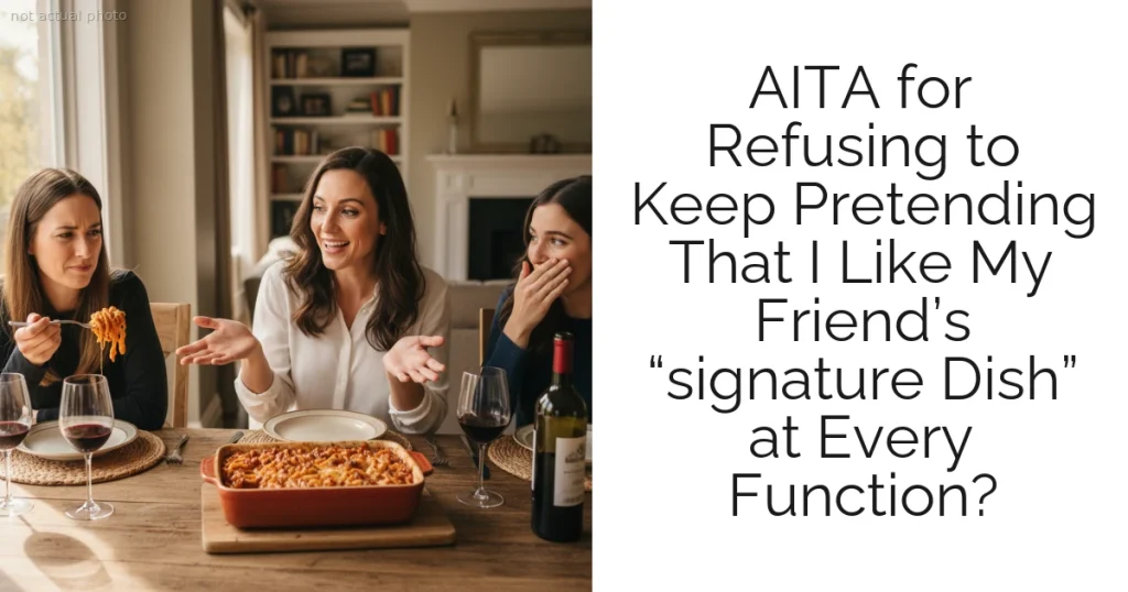 AITA for Refusing to Keep Pretending That I Like My Friend’s “signature Dish” at Every Function?