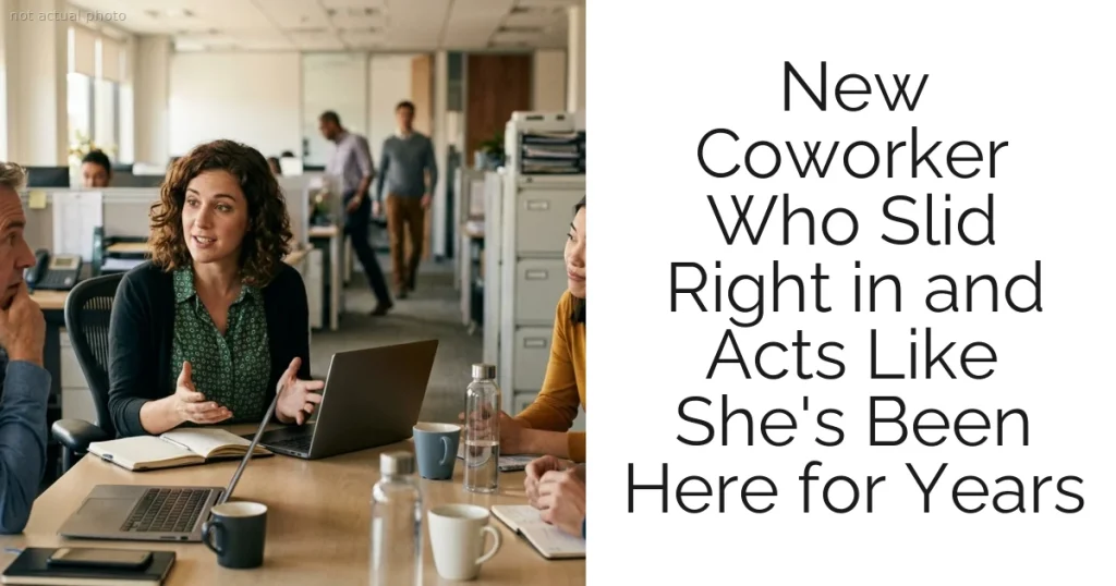 New Coworker Who Slid Right in and Acts Like She's Been Here for Years