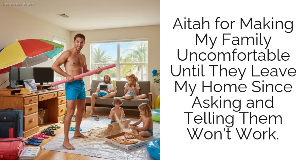 Aitah for Making My Family Uncomfortable Until They Leave My Home Since Asking and Telling Them Won't Work.