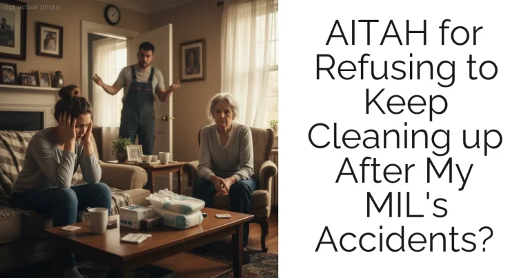 AITAH for Refusing to Keep Cleaning up After My MIL's Accidents?