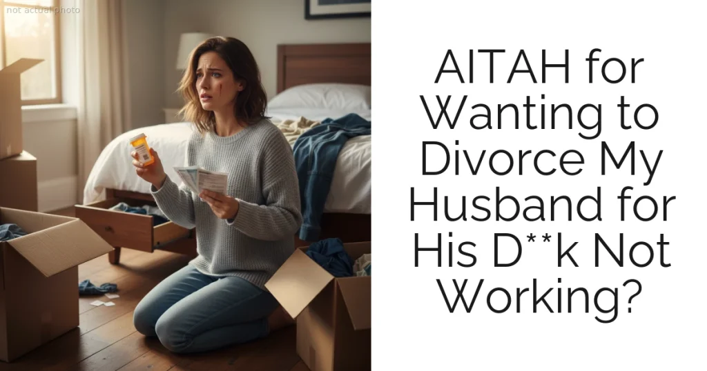AITAH for Wanting to Divorce My Husband for His D**k Not Working?