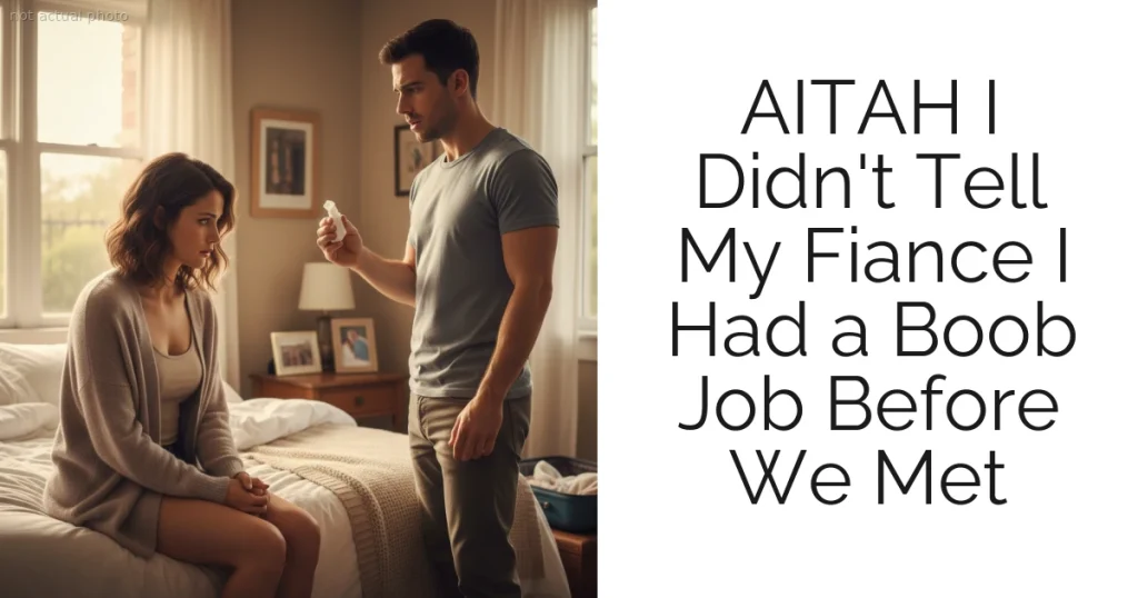 AITAH I Didn't Tell My Fiance I Had a Boob Job Before We Met