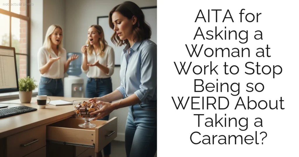 AITA for Asking a Woman at Work to Stop Being so WEIRD About Taking a Caramel?