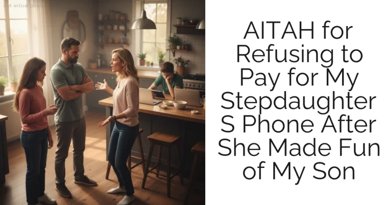 AITAH for Refusing to Pay for My Stepdaughter S Phone After She Made Fun of My Son