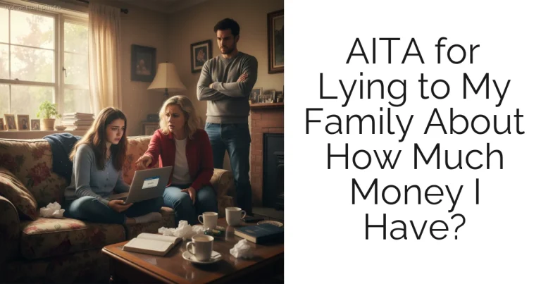 AITA for Lying to My Family About How Much Money I Have?