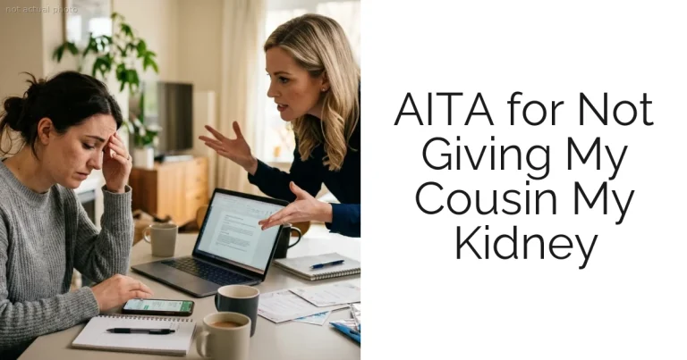AITA for Not Giving My Cousin My Kidney