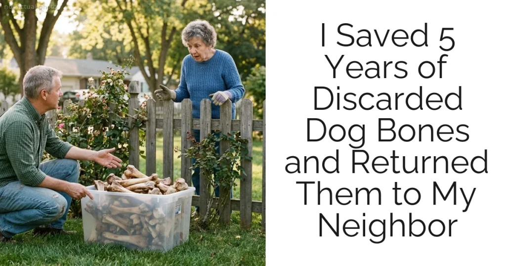 I Saved 5 Years of Discarded Dog Bones and Returned Them to My Neighbor