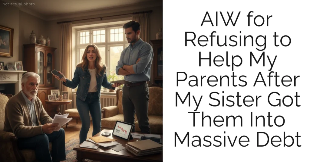 AIW for Refusing to Help My Parents After My Sister Got Them Into Massive Debt