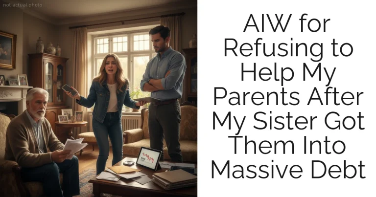 AIW for Refusing to Help My Parents After My Sister Got Them Into Massive Debt