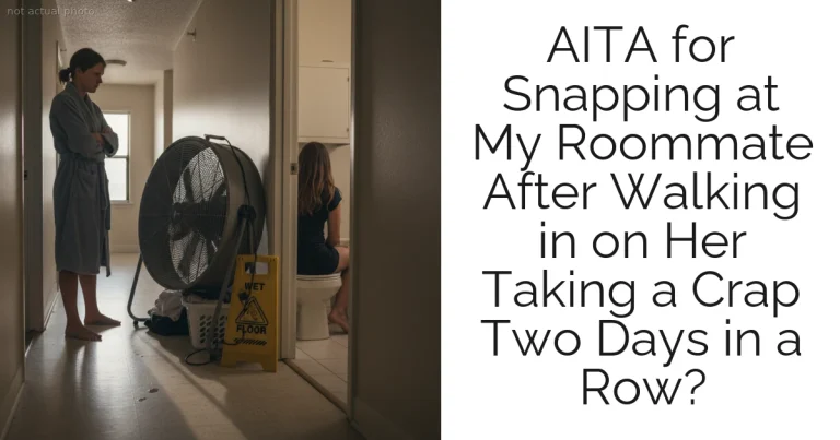 AITA for Snapping at My Roommate After Walking in on Her Taking a Crap Two Days in a Row?