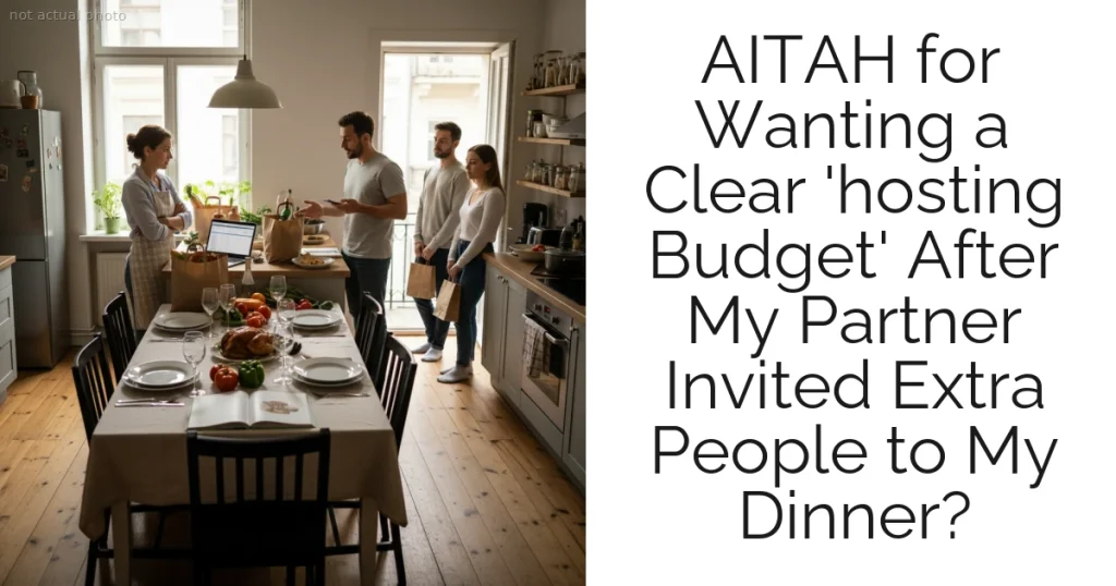 AITAH for Wanting a Clear 'hosting Budget' After My Partner Invited Extra People to My Dinner?