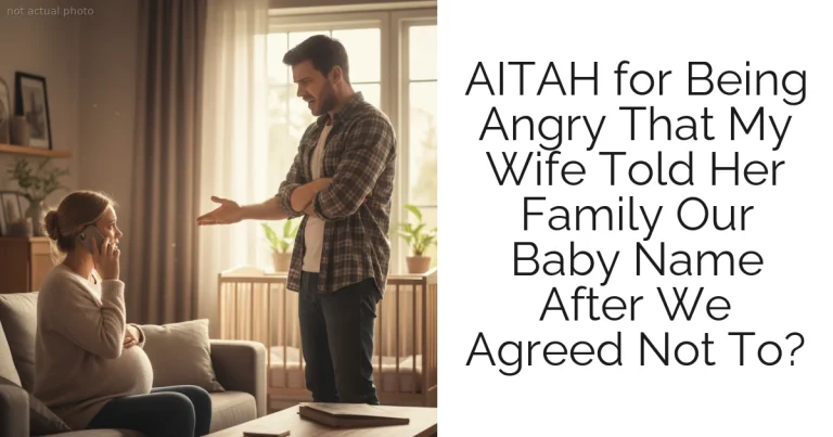 AITAH for Being Angry That My Wife Told Her Family Our Baby Name After We Agreed Not To?