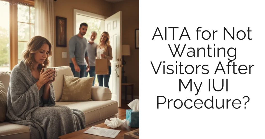 AITA for Not Wanting Visitors After My IUI Procedure?