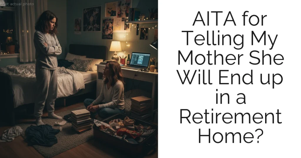 AITA for Telling My Mother She Will End up in a Retirement Home?