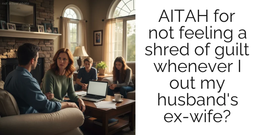 AITAH for not feeling a shred of guilt whenever I out my husband's ex-wife?