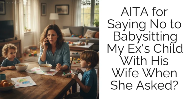 AITA for Saying No to Babysitting My Ex's Child With His Wife When She Asked?