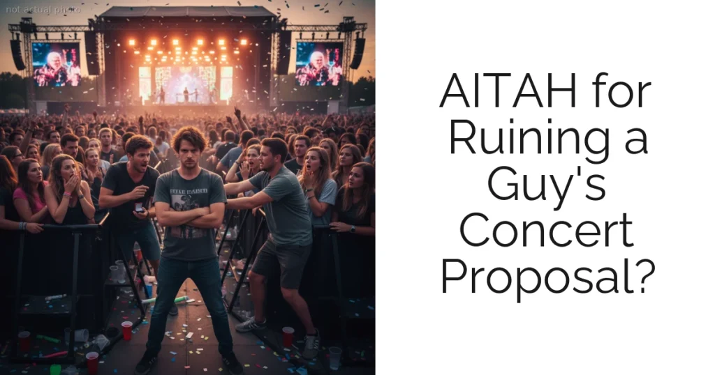 AITAH for Ruining a Guy's Concert Proposal?