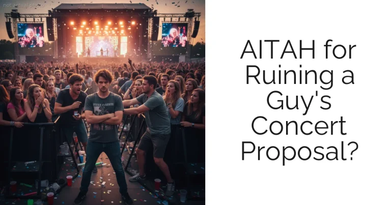 AITAH for Ruining a Guy's Concert Proposal?