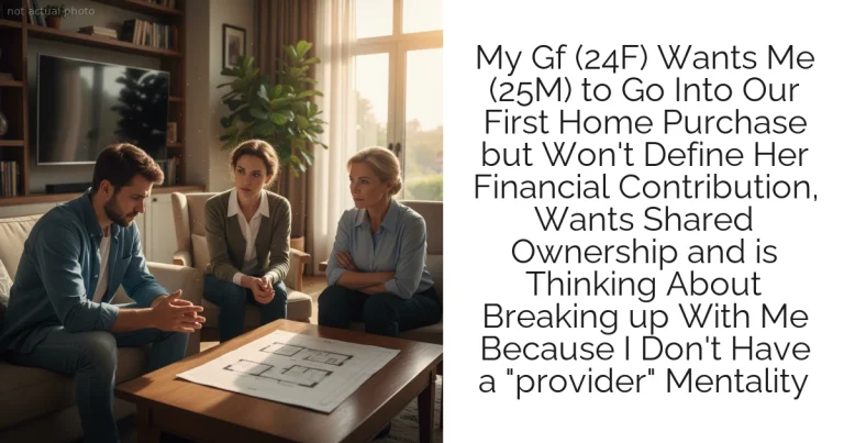 My Gf (24F) Wants Me (25M) to Go Into Our First Home Purchase but Won't Define Her Financial Contribution, Wants Shared Ownership and is Thinking About Breaking up With Me Because I Don't Have a "provider" Mentality
