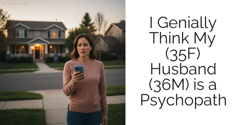 I Genially Think My (35F) Husband (36M) is a Psychopath