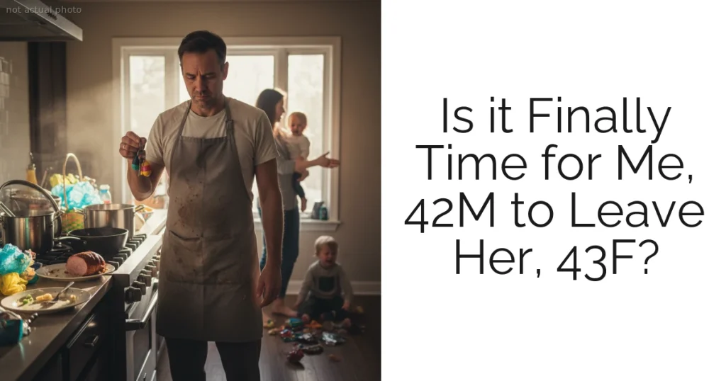Is it Finally Time for Me, 42M to Leave Her, 43F?
